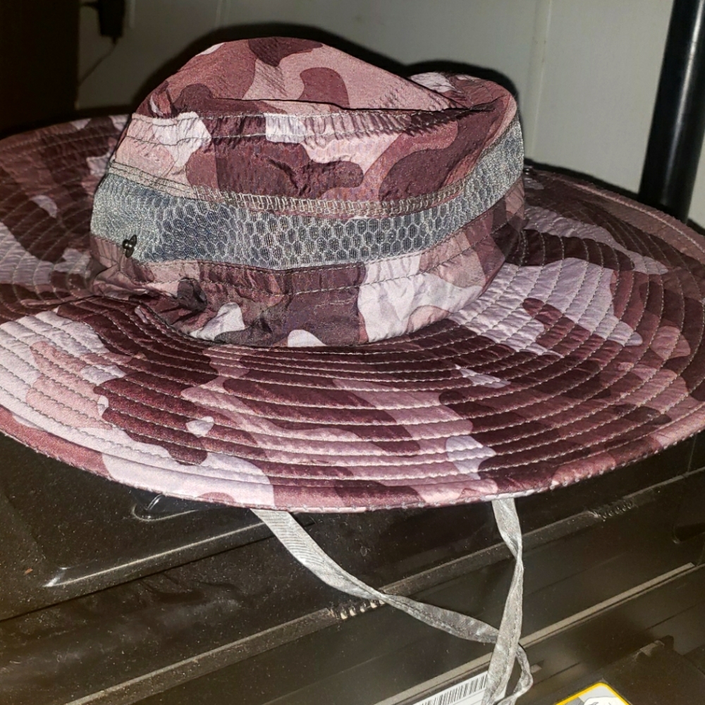 Big brim nylon camo sunhat